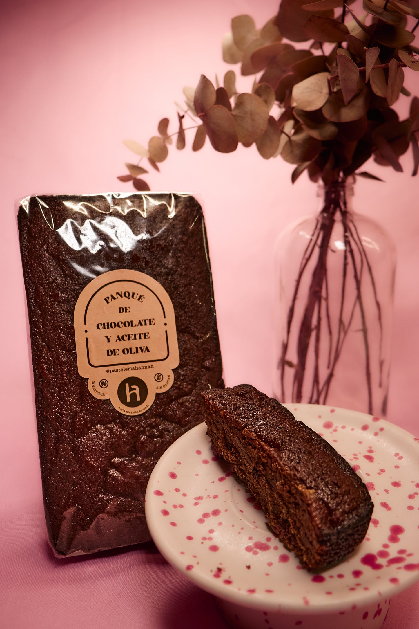 Panqué de chocolate y aceite de oliva sin gluten