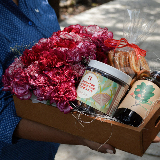 Tabla flores y dulces